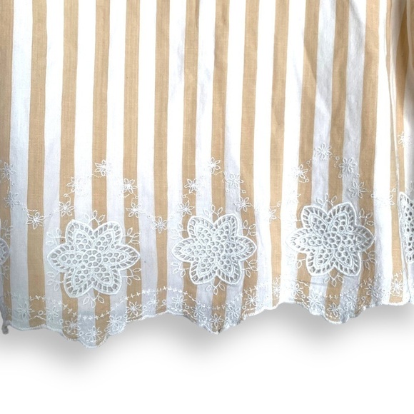 Tularosa Embroidered Top Flowy Striped Boho - Picture 8 of 16